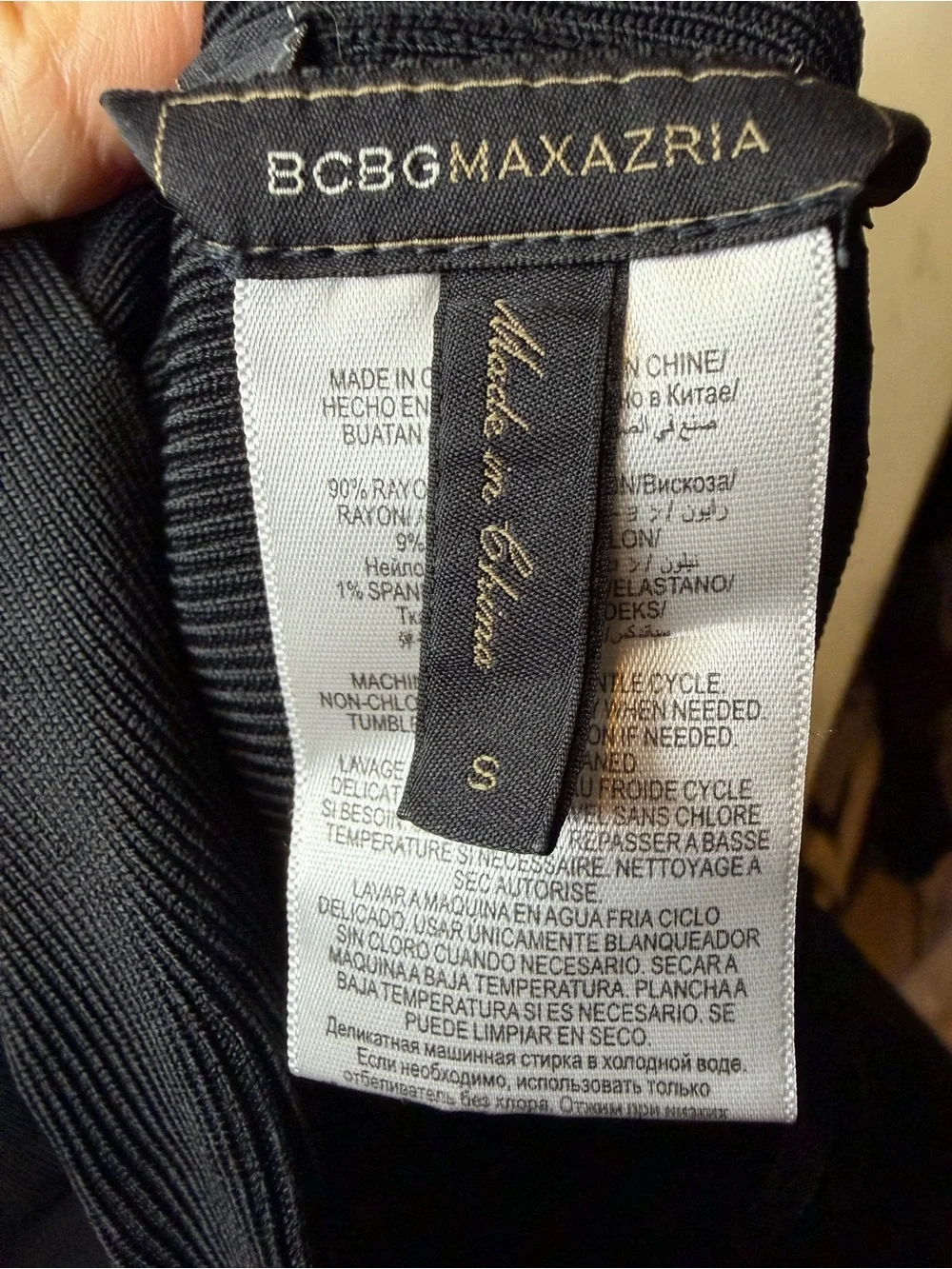 BCBGMaxAzria Black Bandage Midi Pencil Skirt
